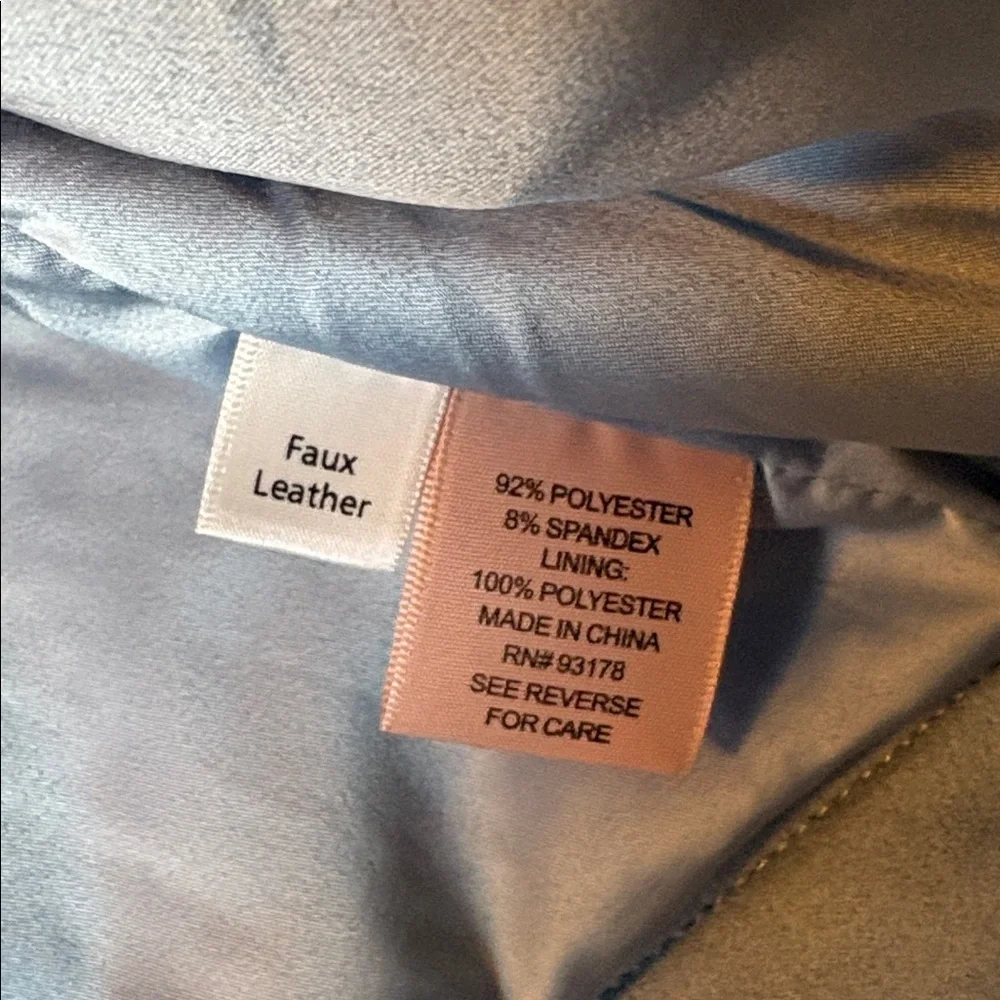 Philosophy Light Blue Faux Suede Leather Open Jacket size L